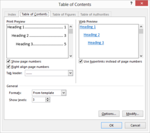 table of content 300x266 - Table of Content in MS Word 2013