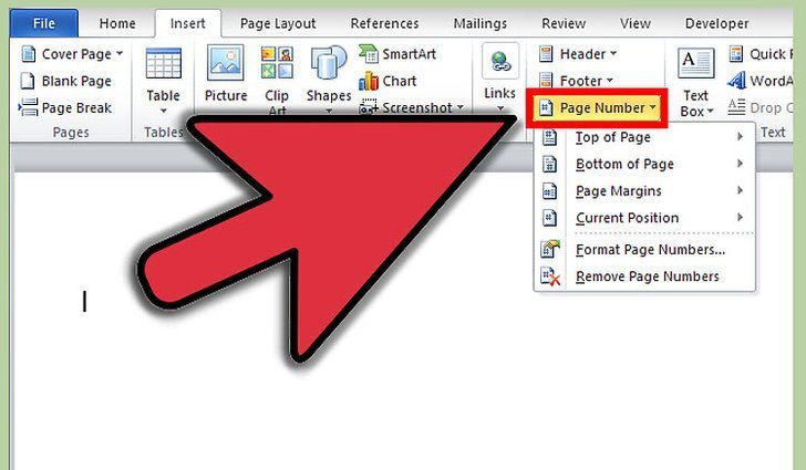 add page number 1 - Page Number to Header and Footer in MS Word 2013
