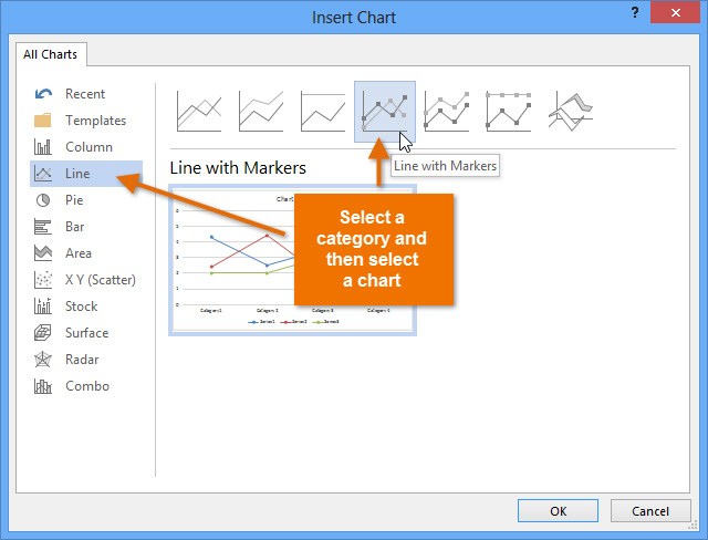 charts insert dialogbx - How to insert Chart in MS Word