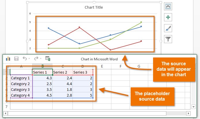 charts insert placeholder - How to insert Chart in MS Word