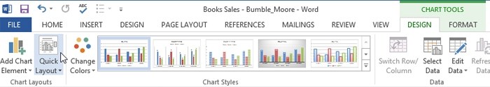 charts layout command - How to Modifying Chart in MS Word