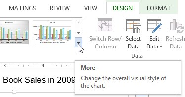 charts style select more - How to Modifying Chart in MS Word