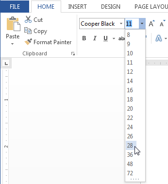 font sizes - How to Format Text in MS Word