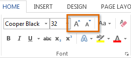 format grow shrink - How to Format Text in MS Word