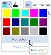 format highlight no color - How to Format Text in MS Word
