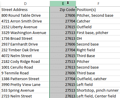 mod column delete select - Insert, delete, move, and hide or UN hide Rows and Columns in MS Excel