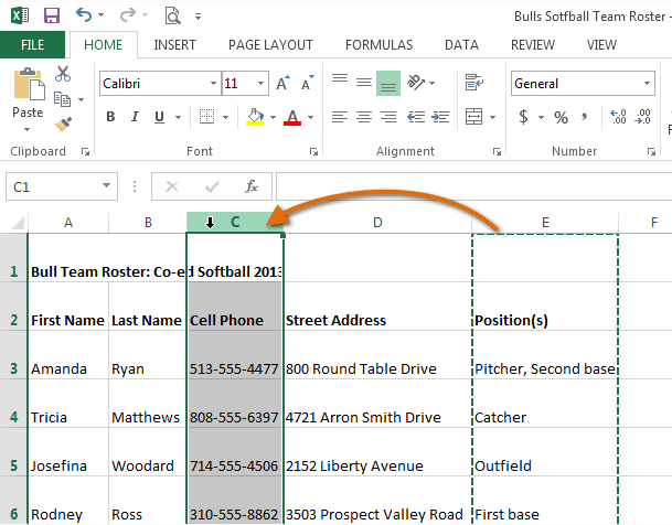 mod move select destination - Insert, delete, move, and hide or UN hide Rows and Columns in MS Excel