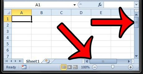 scroll bar 1 - MS Excel Shortcut Keys