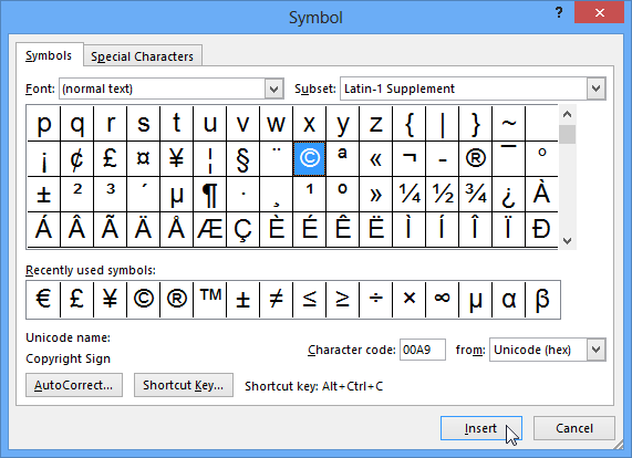 format insert symbol dialog - format_insert_symbol_dialog