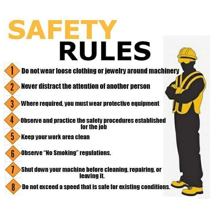 कार्यस्थल पर सुरक्षा के नियम
