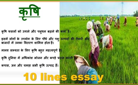 essay on agriculture in hindi